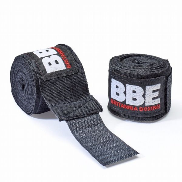 BBE Boxing Club Handwraps Black - 3.5m