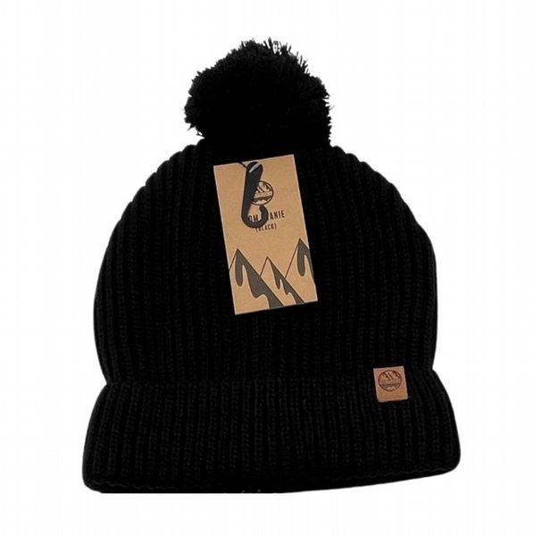 Six Peaks Pom Beanie (Black)