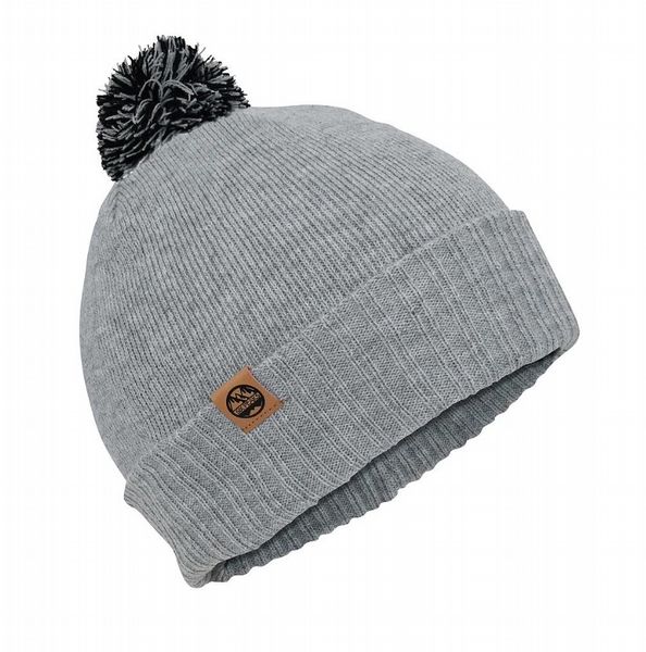 Six Peaks Pom Beanie Hat (Grey/Black)